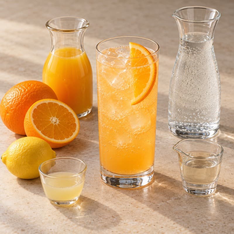 AI-generated illustration of a Citrus Cooler in a highball