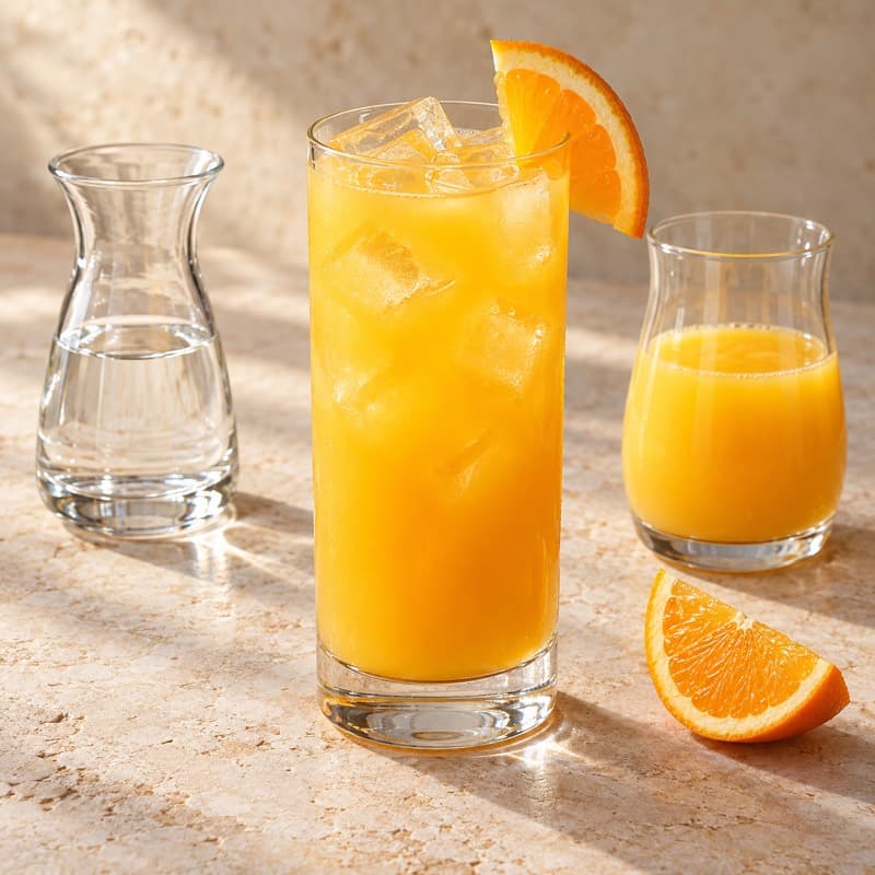 AI-generated illustration of a Screwdriver in a highball