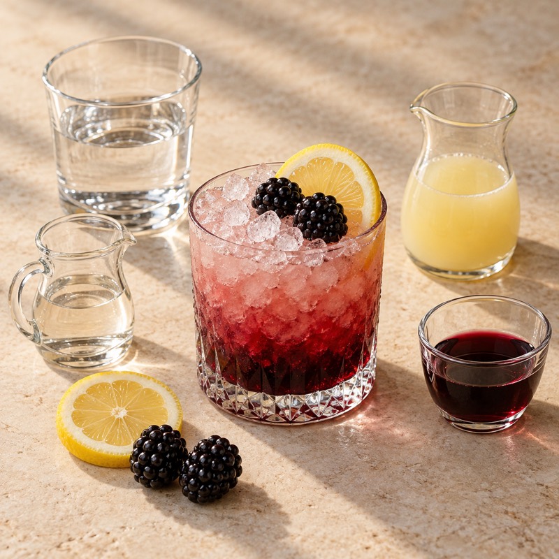 AI-generated illustration of a Bramble. Follow the written recipe, not the picture.