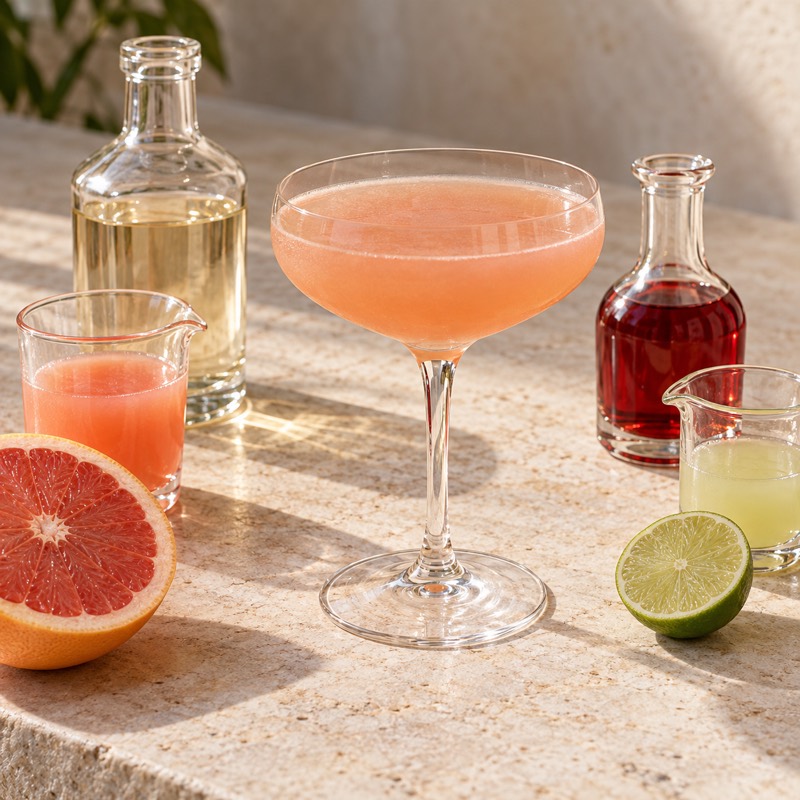 AI-generated illustration of a Hemingway Special. Follow the written recipe, not the picture.
