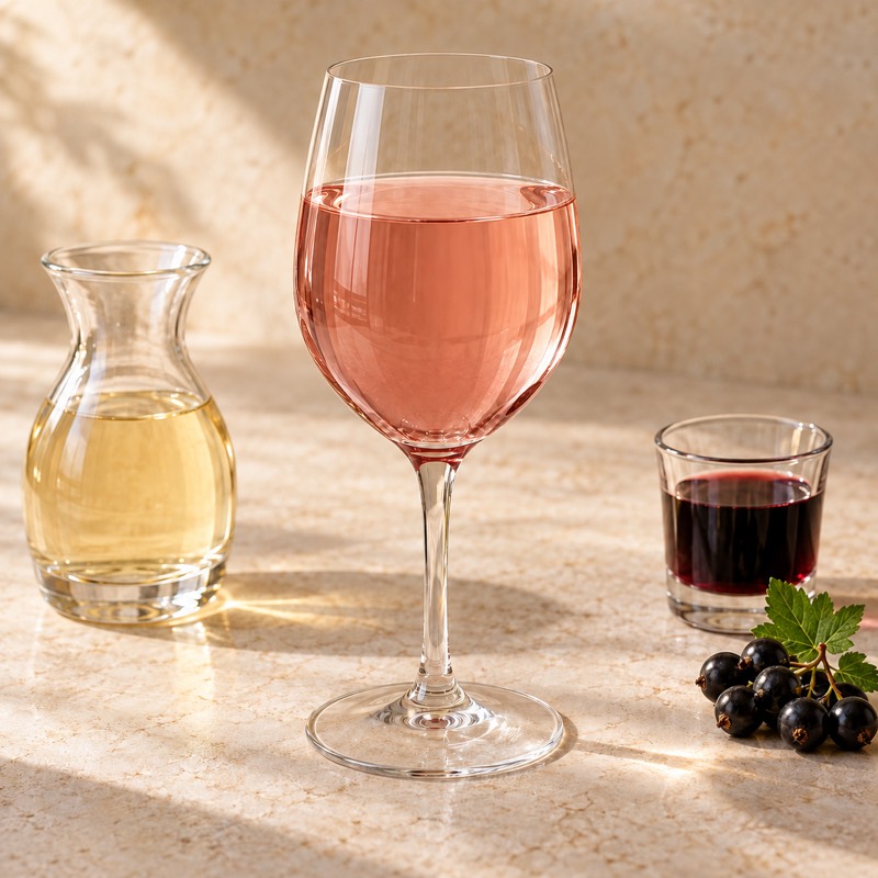 AI-generated illustration of a Kir. Follow the written recipe, not the picture.