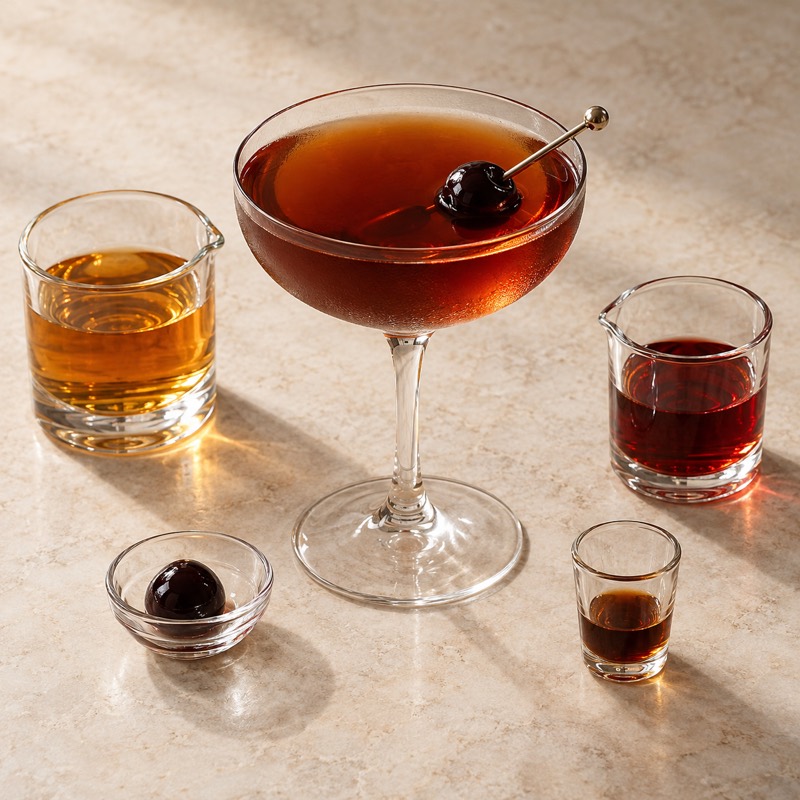 AI-generated illustration of a Manhattan. Follow the written recipe, not the picture.